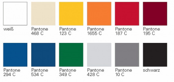 Faltzelt Farben - Die Standardfarben unserer Pavillons